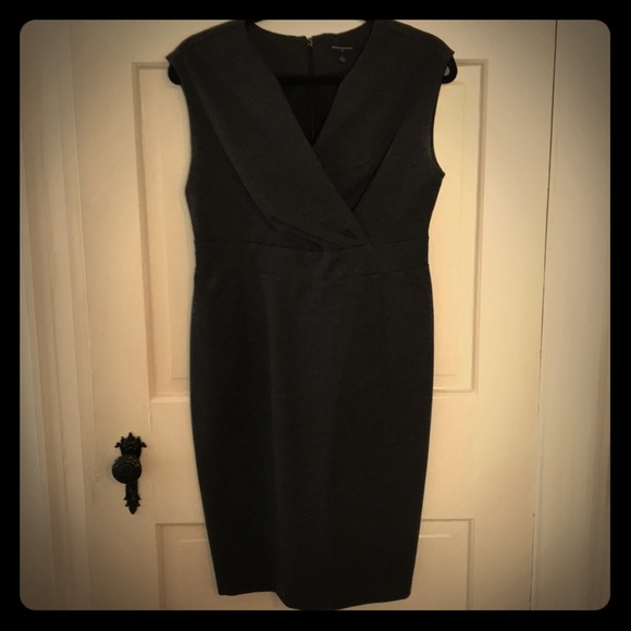 Banana Republic zip back charcoal gray dress - Picture 1 of 4
